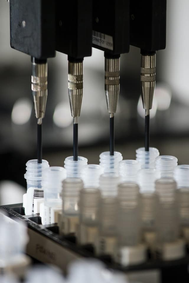 DNA Vials being filled.