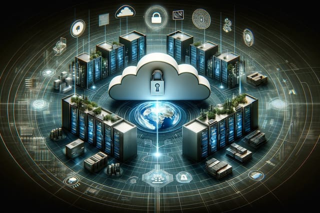 info graphic of a private cloud deployment model.